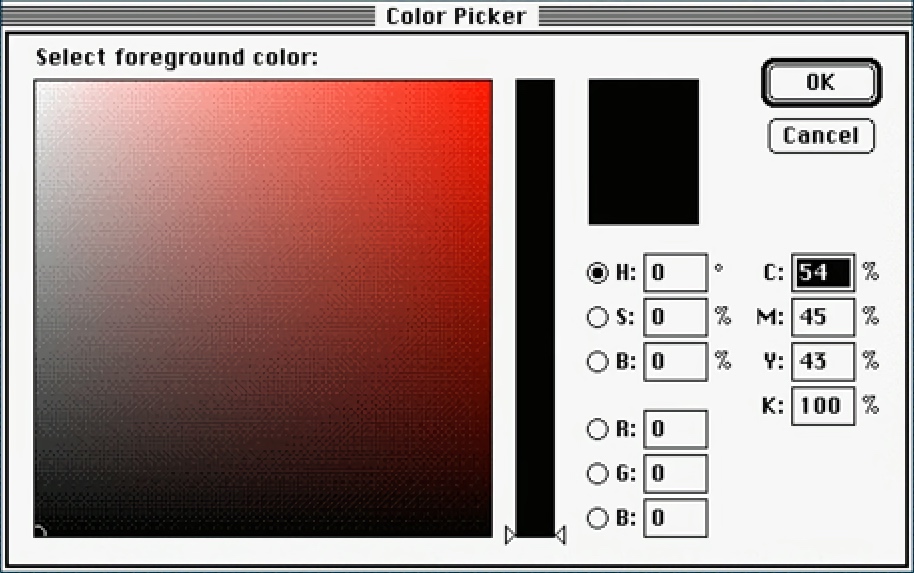 Adobe Photoshop 1.0 Color Picker (1990)